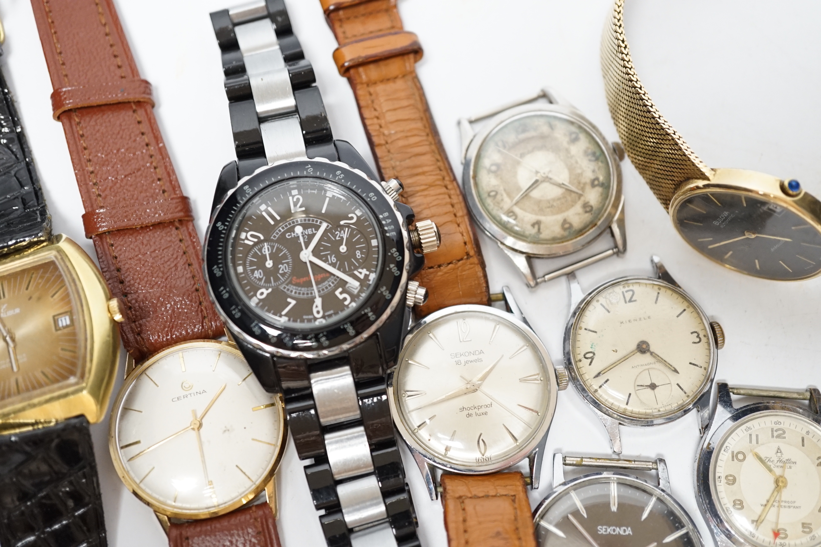 Assorted gentleman's watches including Certina and Sekonda.